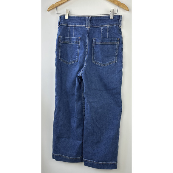 Pilcro Anthropologie The Skipper Wide Leg Cropped High Rise Jean No Size 28 x 24 - Picture 12 of 14